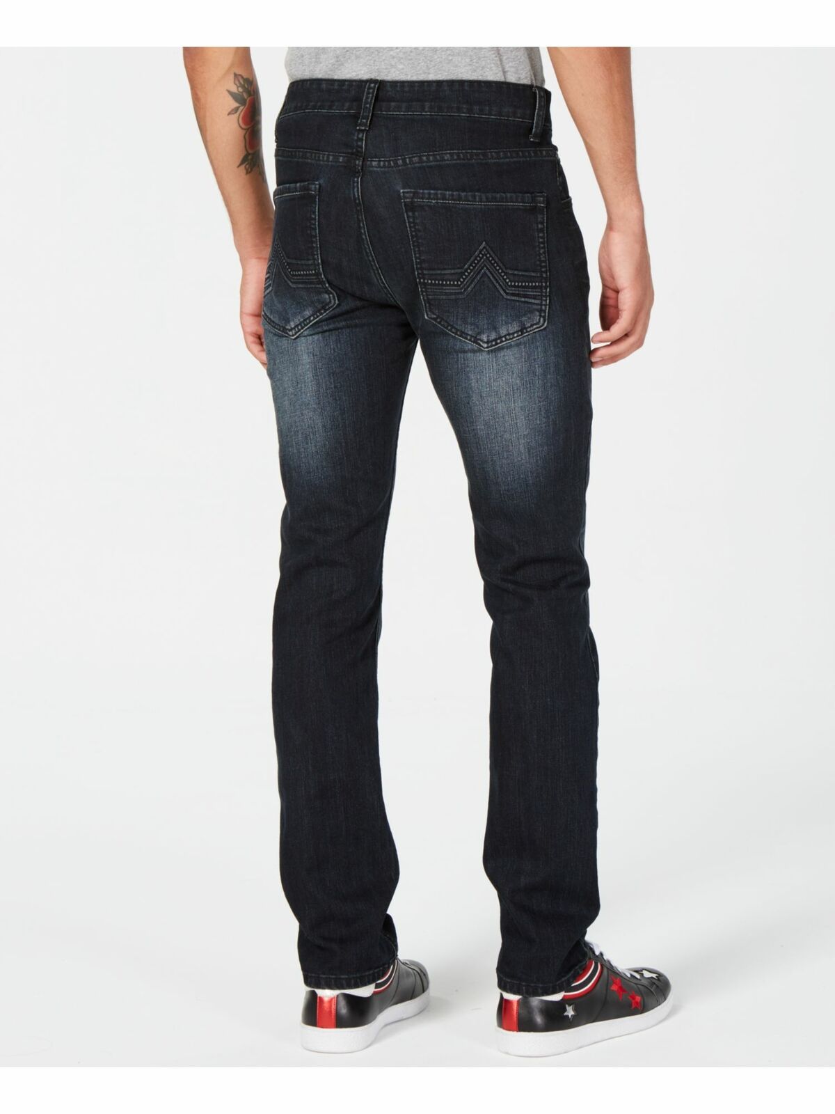 INC International Concepts Men's Berlin Slim-Straight Jeans Dark Wash Size 40x32