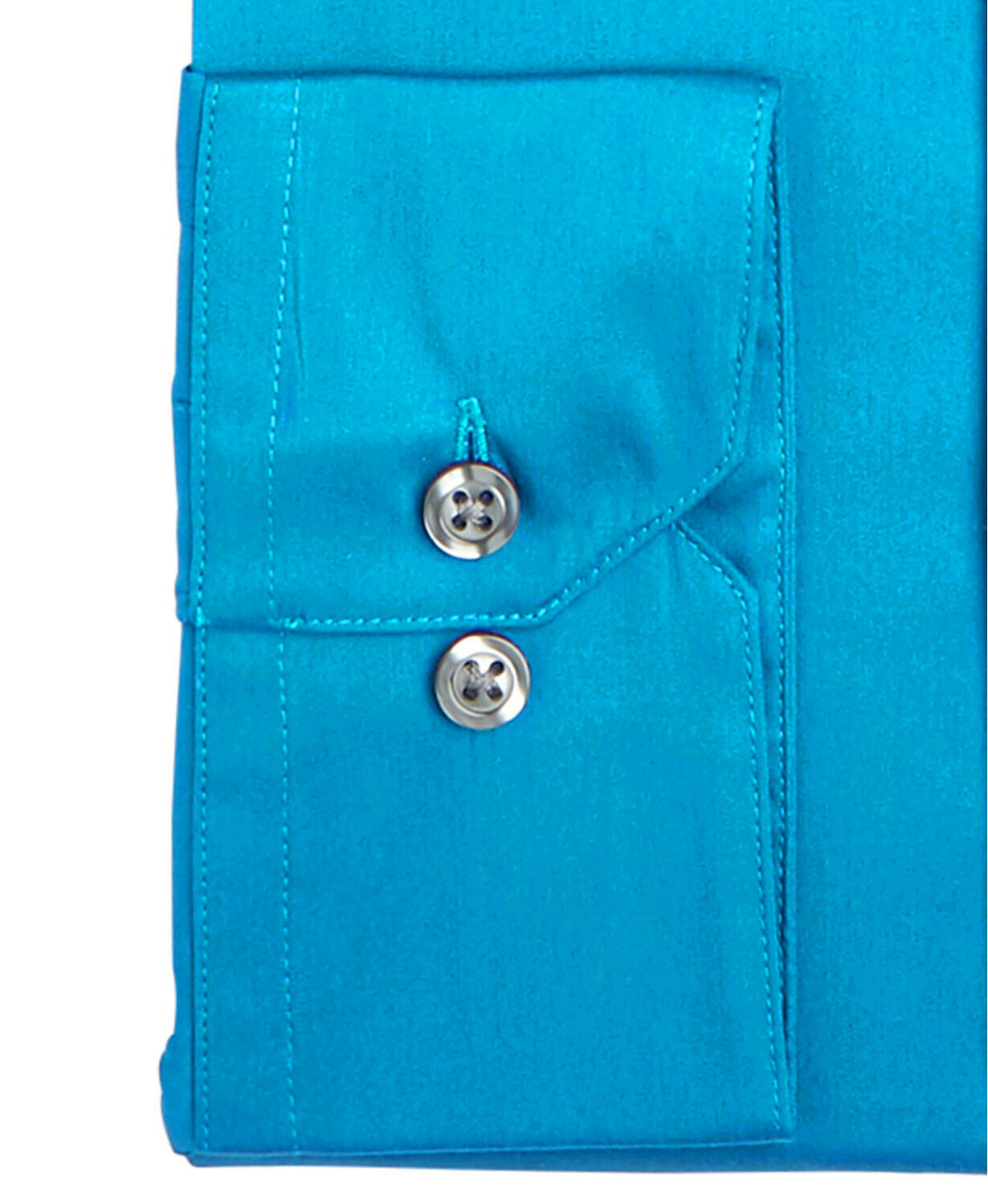 Alfani Men's Stretch Easy-Care Solid Dress Shirt Aqua Size 14x32-33