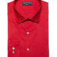 Alfani Men's Slim-Fit Performance Stretch Easy-Care Solid Dress Shirt Red Size 36-37