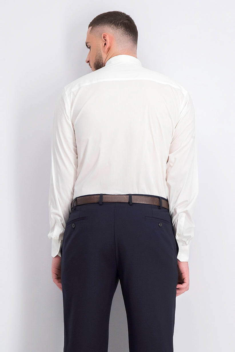 Alfani Men's Big & Tall Solid Dress Shirt White Size 37-38