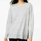Maison Jules Women's Cotton Crew-Neck Sweater Beige Size Large