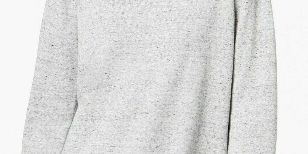 Maison Jules Women's Cotton Crew-Neck Sweater Beige Size Large
