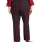 Charter Club Women's Plaid Slim Leg Pants Blue Size 26W