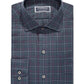 Club Room Men's Regular Fit Stretch Twill Multi Tattersall Dress Shirt Blue Size 17-34-35