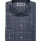 Club Room Men's Classic/Regular Fit Stretch Twill Multi Tattersall Dress Shirt Blue Size 32-33