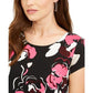 Alfani Women's Printed T-Shirt Wine Size Extra Small
