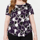 Alfani Women's Printed T-Shirt Fig Lapsed Ring Size Small