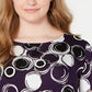 Alfani Women's Printed T-Shirt Fig Lapsed Ring Size Small
