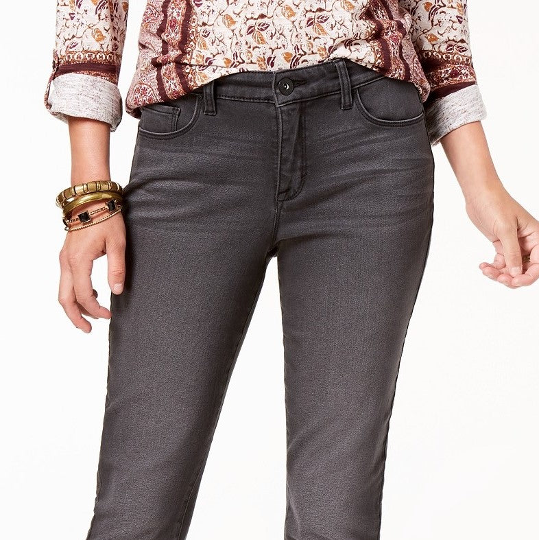 Style & Co Women's Curvy-Fit Skinny Jeans Black Size 8