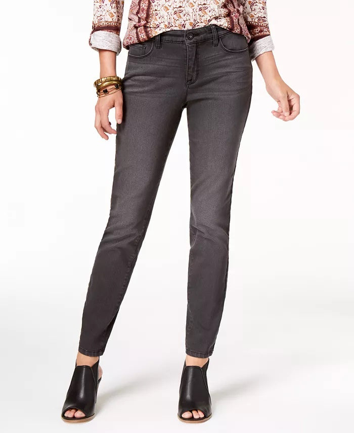 Style & Co Women's Curvy-Fit Skinny Jeans Black Size 2