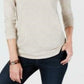 Style & Co Women's Long-Sleeve Crewneck Top  Brown Size Large