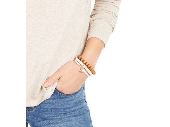 Style & Co Women's Long-Sleeve Crewneck Top Lt Beige Size Small