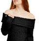 INC International Concepts Women's Chenille Cowl-Neck Sweater Black Size Large