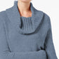 INC International Concepts Women's Cowl-Neck Chenille Sweater Blue Size XX-Large