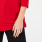 JM Collection Women's Petite Embellished Cold-Shoulder Red Size Medium