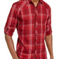 INC International Concepts Men's Marc Plaid Shirt Red Size Medium