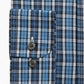 Club Room Men's Classic/Regular Fit Stretch Blackwatch Tartan Dress Shirt Blue Size 32-33