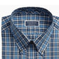 Club Room Men's Classic/Regular Fit Stretch Blackwatch Tartan Dress Shirt Blue Size 34-35