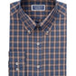 Club Room Men's Classic/Regular Fit Stretch Blackwatch Tartan Dress Shirt Blue Size 36-37