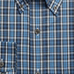 Club Room Men's Dress Shirt Plaid Performance Tartan Navy Size 15.5x32-33