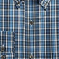 Club Room Men's Classic/Regular Fit Stretch Blackwatch Tartan Dress Shirt Blue Size 34X35