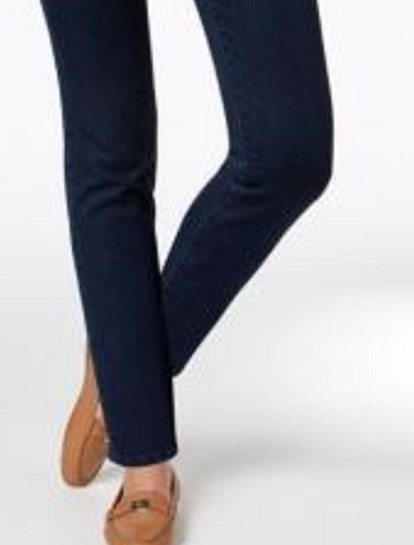 Charter Club Women's Petite Pull-On Slim-Leg Jeans Med Blue Size 4