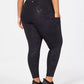 Ideology Women's Plus Size Tonal Floral-Print Ankle Leggings  Black Size Extra Large