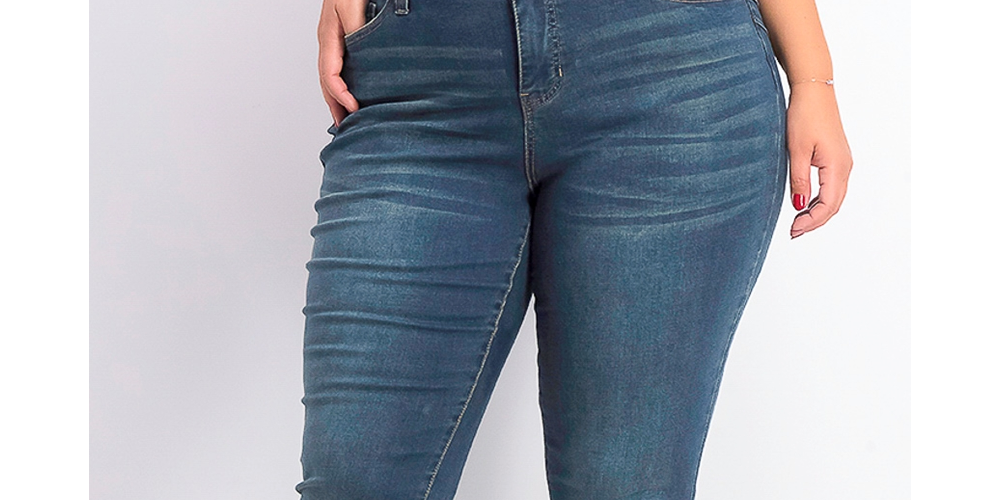 Style & Co Women's Plus Size Power Sculpt Skinny Jeans  Dark Blue Size 18W