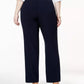JM Collection Women's Petite Curvy-Fit Straight-Leg Pants Black Size 20WP
