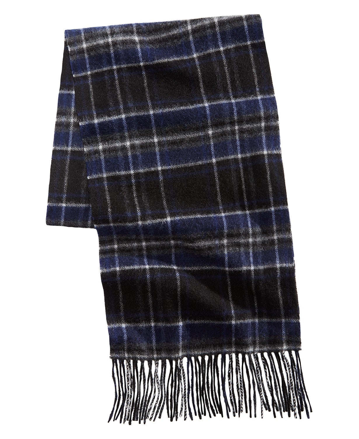 Club Room Men's Printed Cashmere Scarf Blue Size Regular