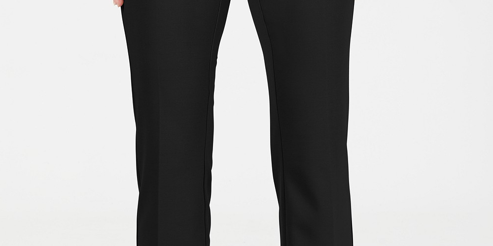 Alfani Men's Petite Snap-Waist Trousers Black Size 6