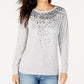 INC International Concepts Women's Sequined Knit Top  Gray Size 2 Extra Large