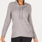 Ideology Women's Cowl-Neck Tulip-Hem Top Lilac Size Small