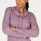 Ideology Women's Cowl-Neck Tulip-Hem Top Wine Size Small
