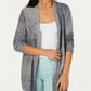 Style & Co Women's Ombre Open-Front Cardigan M Black Combo Black Size Medium
