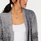 Style & Co Women's Ombre Open-Front Cardigan Black Size Small