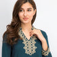 Charter Club Women's Lace-Trim Tunic Top Dark Mod Teal Size 2 Extra Large