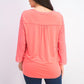 Charter Club Women's Petite Double-Ruffle Textured Pintuck Top Dark Pink Size Petite Small
