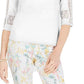 Charter Club Women's Crochet-Inset Top White Size XX Large