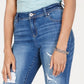 INC International Concepts Women's Incessentials Ripped Cropped Skinny Jeans  Blue Size 2
