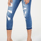 INC International Concepts Women's Incessentials Ripped Cropped Skinny Jeans  Blue Size 2