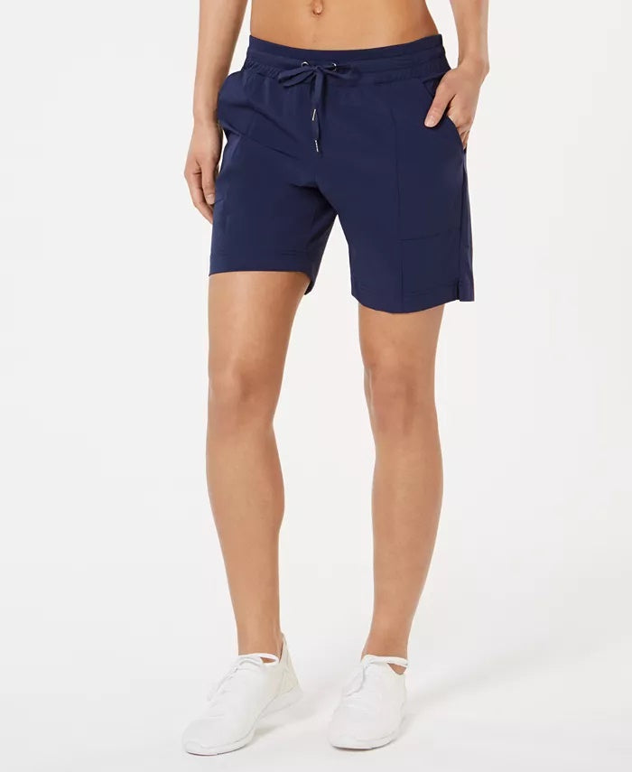 Ideology Women's 7 Woven Shorts Dark Grey Size X-Small