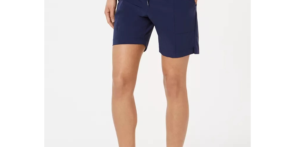 Ideology Women's 7 Woven Shorts Dark Grey Size X-Small