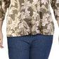 Karen Scott Women's Floral-Print V-Neck Top Green Size Medium