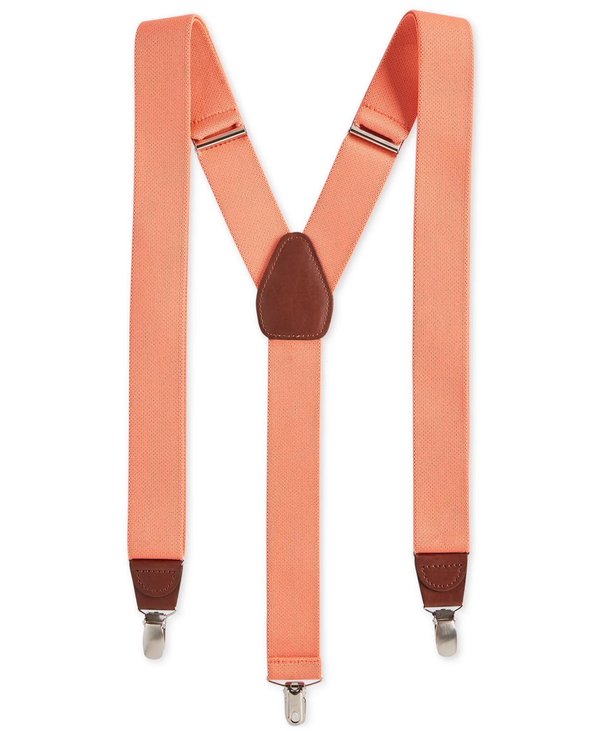 Club Room Men's Stretch Solid Suspenders Orange Size Regular