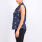 Charter Club Women's Sleeveless Floral-Print Blouse  Blue Size 4