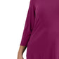 Karen Scott Women's Petite Cotton Scoop-Neck Top  Purple Size Petite Small