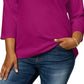 Karen Scott Women's Petite Cotton Scoop-Neck Top Red Size Petite