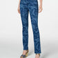 Charter Club Women's Paisley Print Straight Leg Jeans Blue Size 6