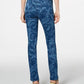 Charter Club Women's Paisley-Print Straight-Leg Jeans Med Blue Size 16